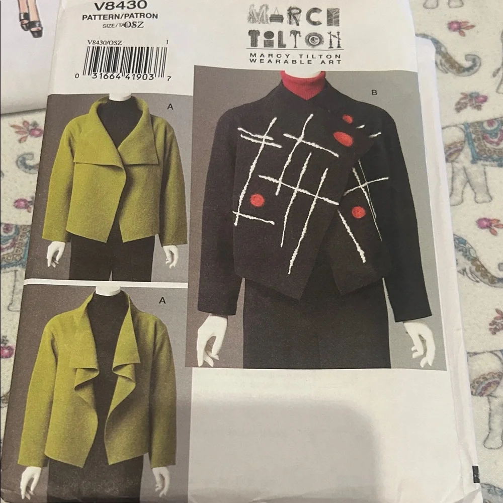 Vogue Fashion Patterns Collection with Red, Blue, and Gray Designs - Picture 6 of 7